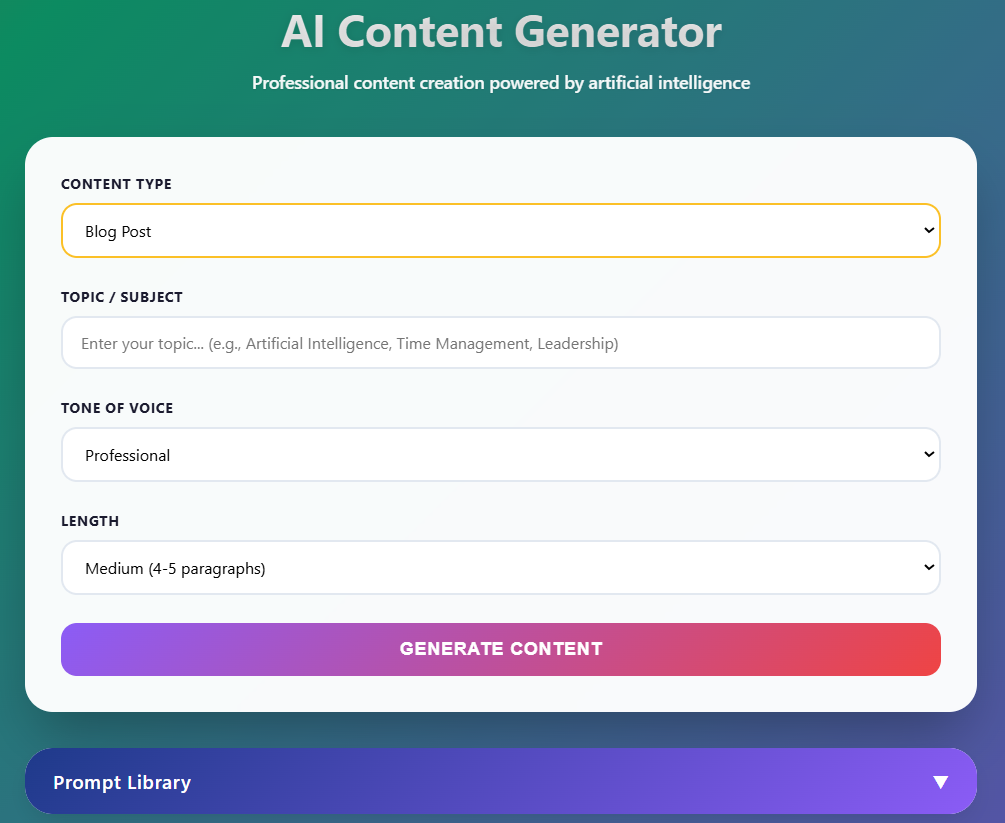 AI Content Generator cover